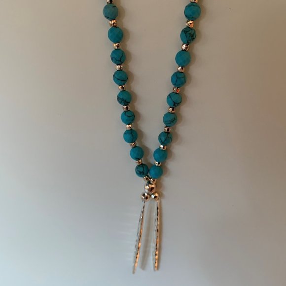 Gorjana Turquoise & Silver beaded necklace - Picture 7 of 8